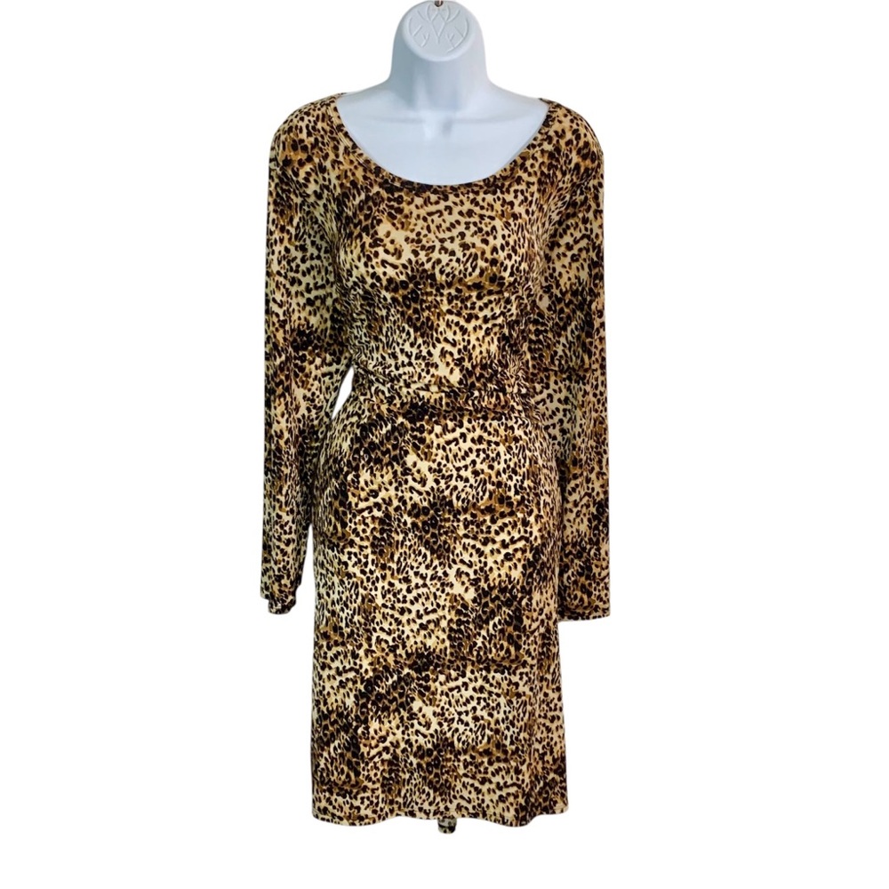 LULAROE Leopard Print Long Sleeve Dress